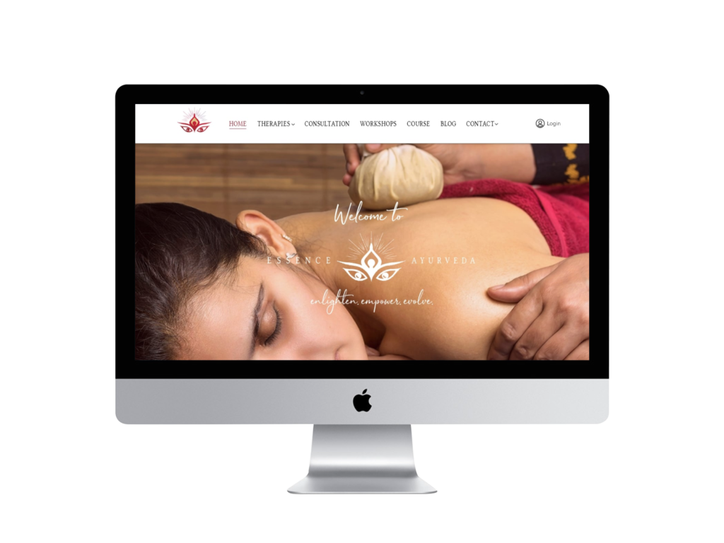 Essence Ayurveda - Homepage Mockup by Zahid