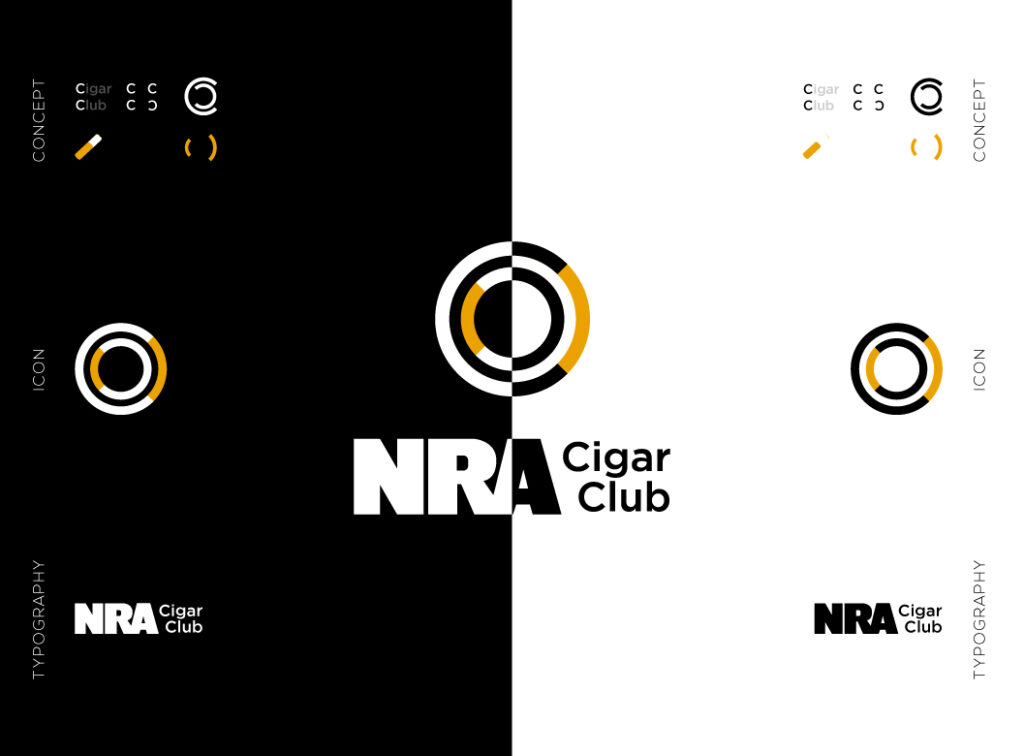 NRA cigar club Brand design by designer zahid
