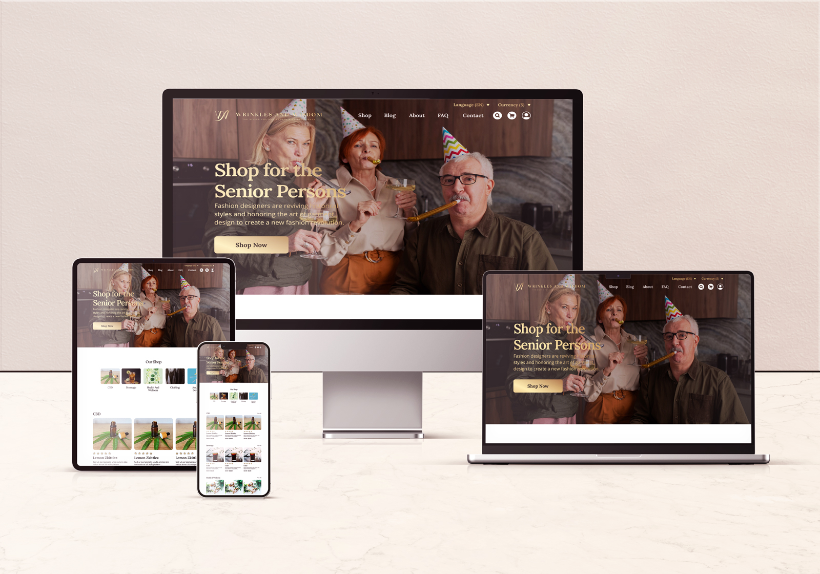 Wrinkles website design by designer zahid