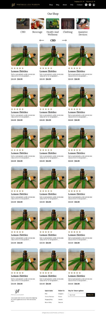 Wrinkles website design by designer zahid