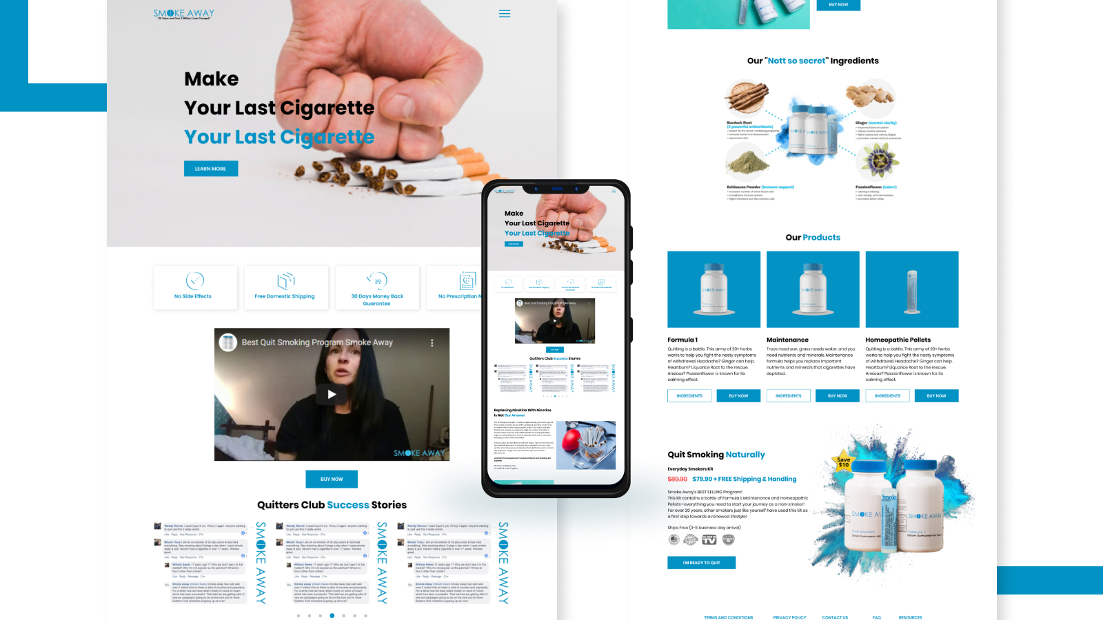 Smoke away website design by designer zahid