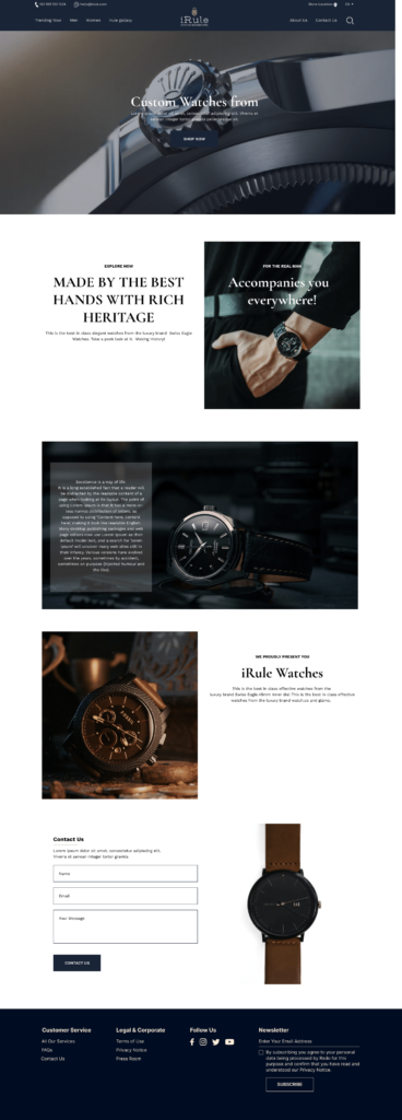 irule website design by designer zahid