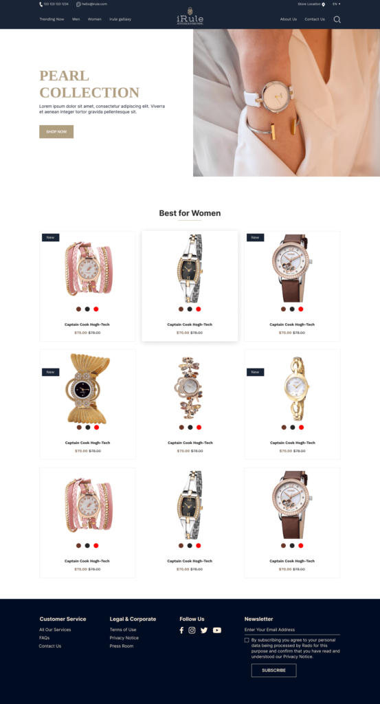 irule website design by designer zahid