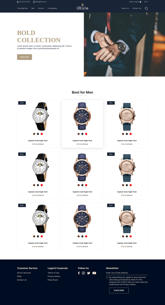 irule website design by designer zahid